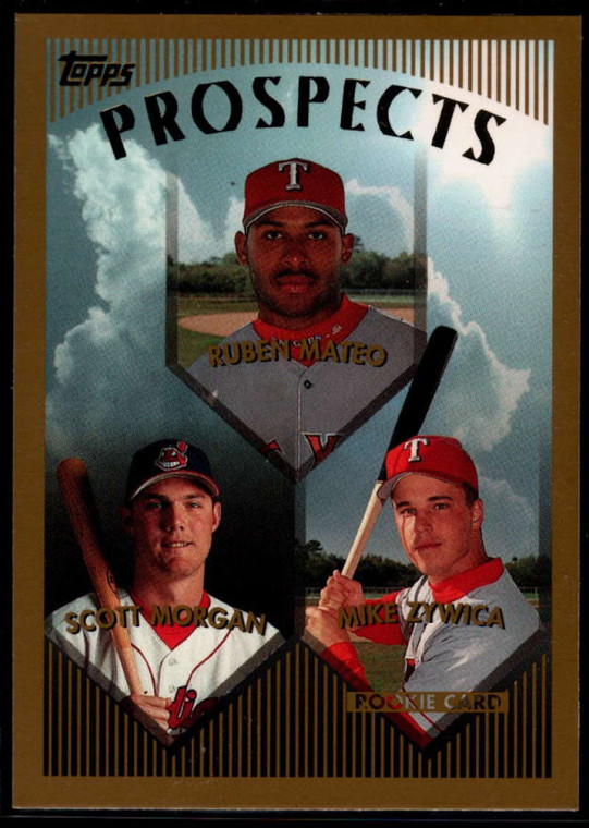 1999 Topps #430 Ruben Mateo/Scott Morgan/Mike Zywica VG RC Rookie Texas Rangers/Cleveland Indians/Texas Rangers 