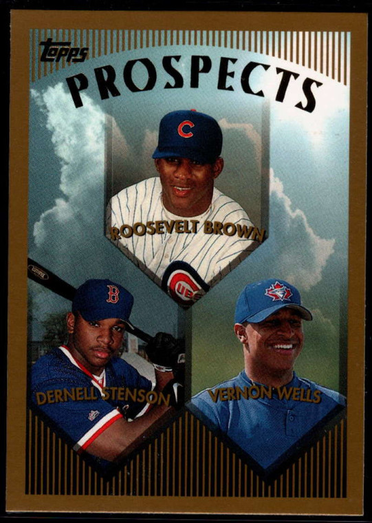1999 Topps #436 Roosevelt Brown/Dernell Stenson/Vernon Wells VG RC Rookie Chicago Cubs/Boston Red Sox/Toronto Blue Jays 