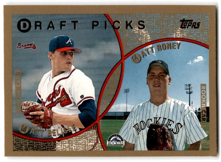 1999 Topps #438 Matt Belisle/Matt Roney VG RC Rookie Atlanta Braves/Colorado Rockies 