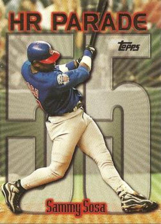 1999 Topps #461S Sammy Sosa HR VG Chicago Cubs HR #55