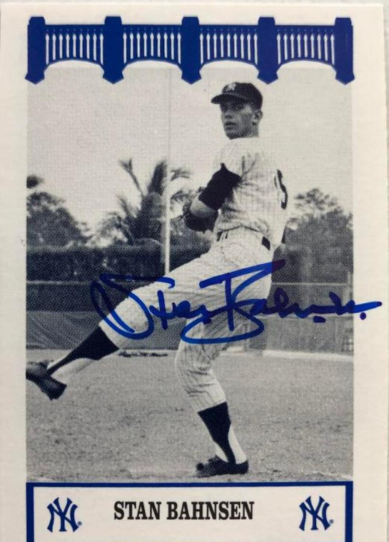 Stan Bahnsen Autographed 1992 Yankees WIZ 70's #9