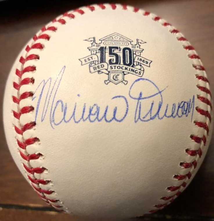 Mariano Duncan Autographed Cincinnati Reds 150th Anniversary ROMLB Baseball