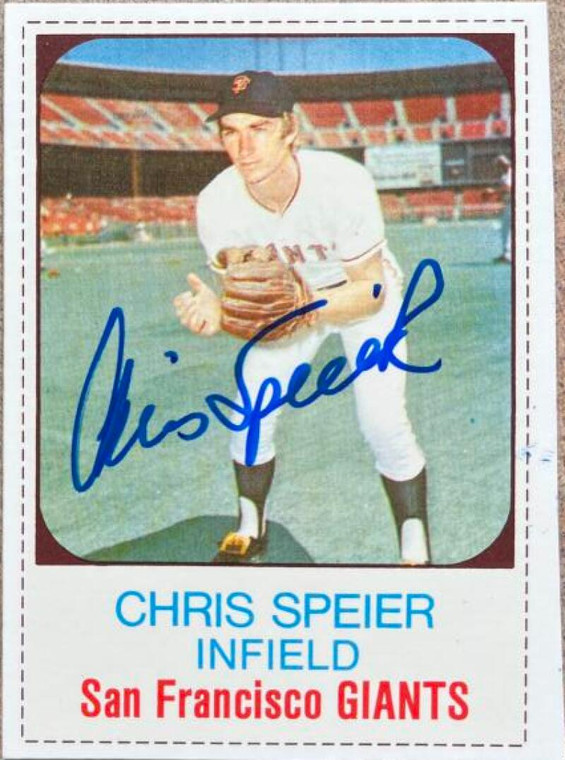 Chris Speier Autographed 1975 Hostess #73