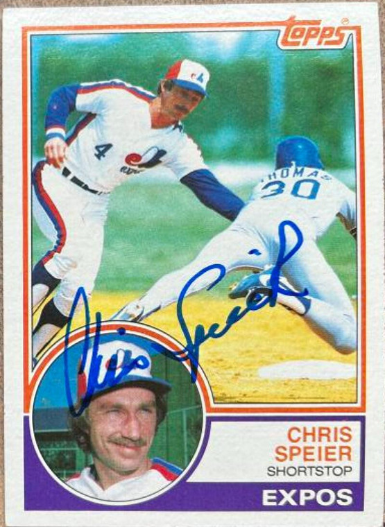 Chris Speier Autographed 1983 Topps #768