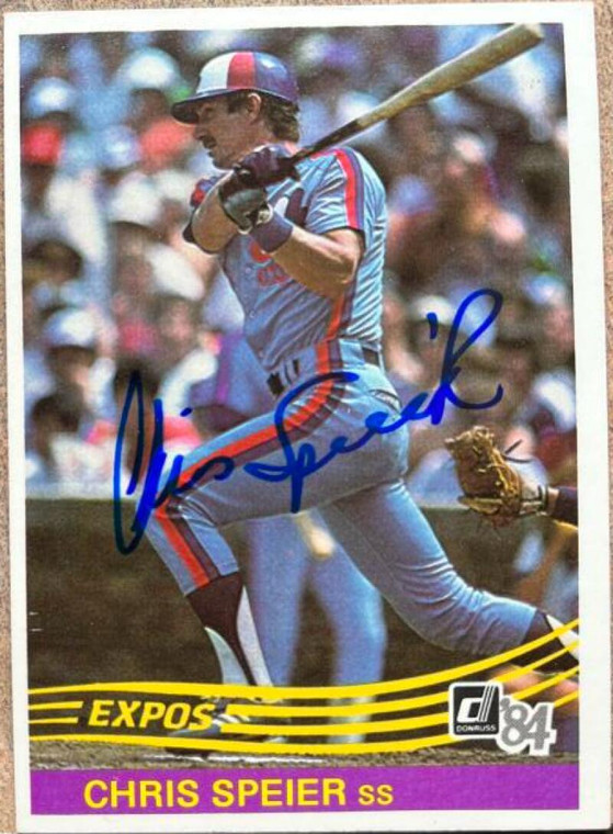 Chris Speier Autographed 1984 Donruss #523