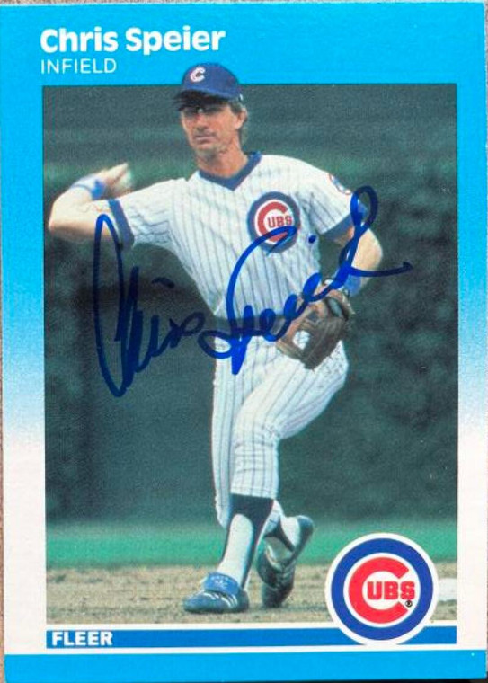 Chris Speier Autographed 1987 Fleer #575