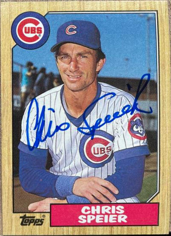 Chris Speier Autographed 1987 Topps #424