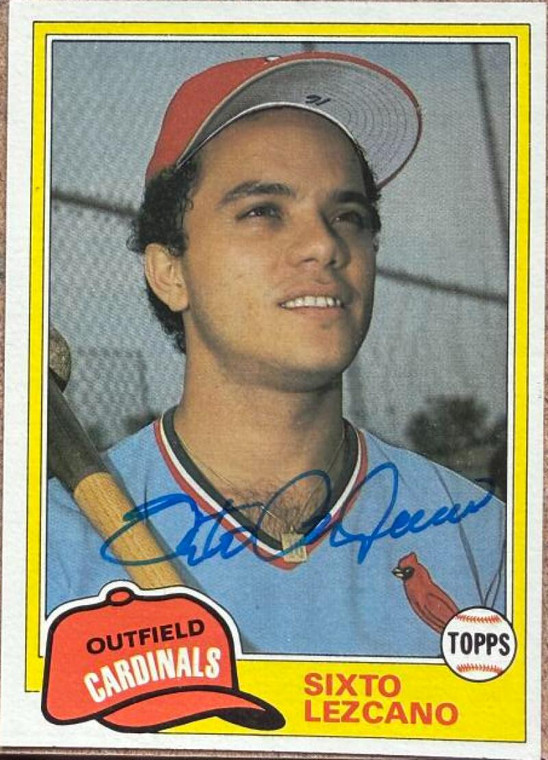 Sixto Lezcano Autographed 1981 Topps Traded #793 St. Louis Cardinals Card