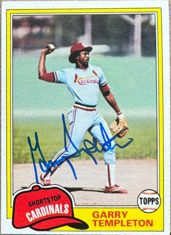 Garry Templeton Autographed 1981 Topps #485