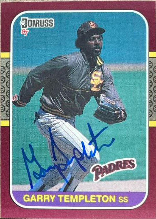 Garry Templeton Autographed 1987 Donruss Opening Day #150