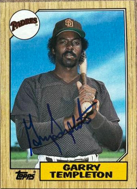 Garry Templeton Autographed 1987 Topps #325