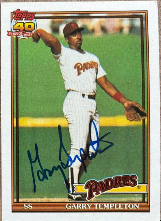 Garry Templeton Autographed 1991 Topps #253