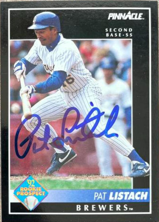 Pat Listach Autographed 1992 Pinnacle #562