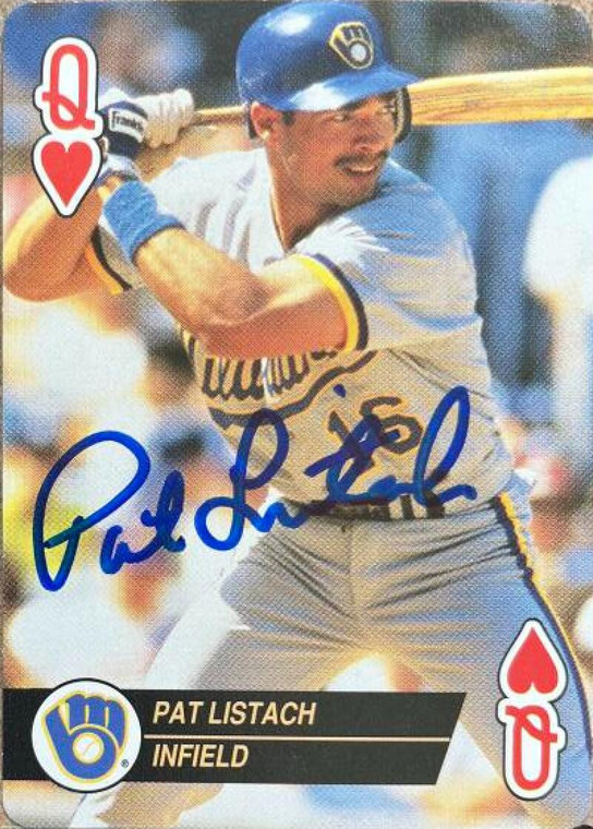 Pat Listach Autographed 1993 Bicycle Aces Playing Cards #Q 