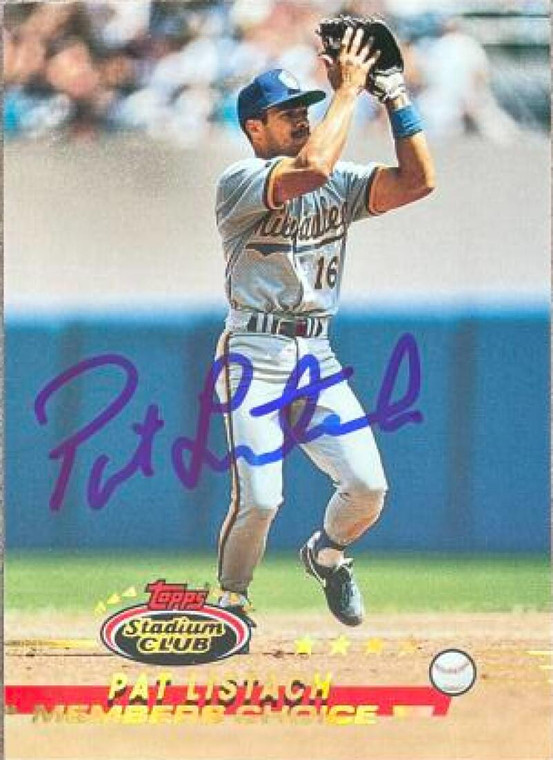 Pat Listach Autographed 1993 Stadium Club #293 Members Choice