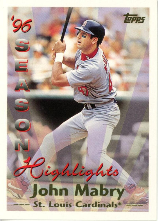 1997 Topps #102 John Mabry HL VG  St. Louis Cardinals 