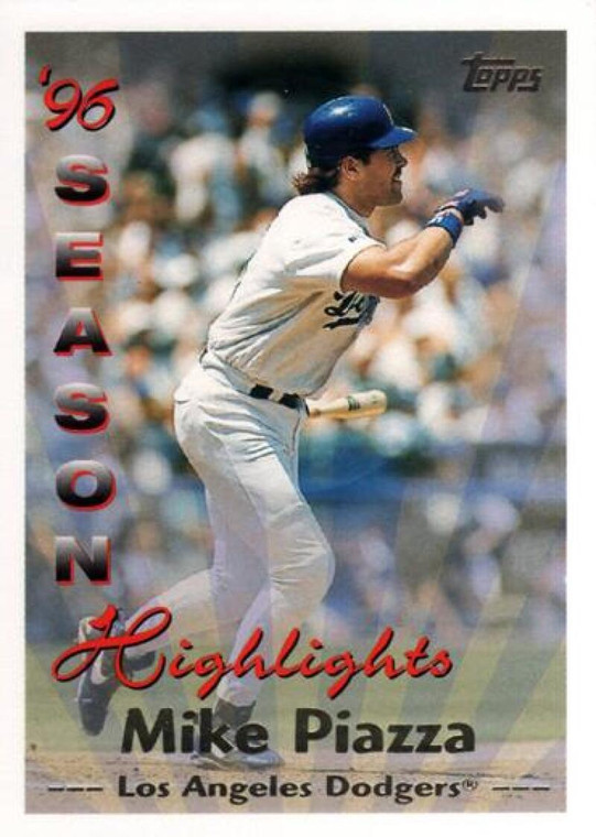 1997 Topps #104 Mike Piazza HL VG  Los Angeles Dodgers 