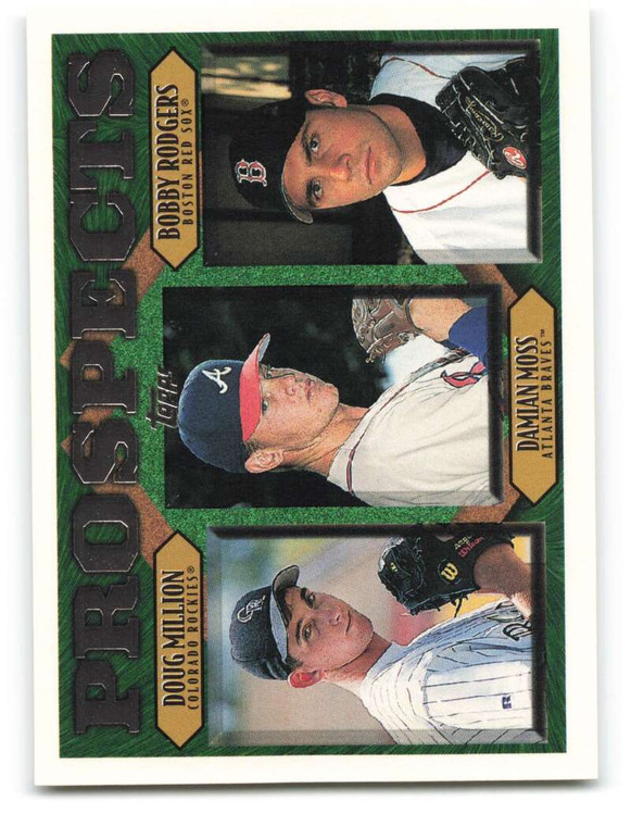 1997 Topps #200 Doug Million/Damian Moss/Bobby Rodgers VG  Colorado Rockies/Atlanta Braves/Boston Red Sox 