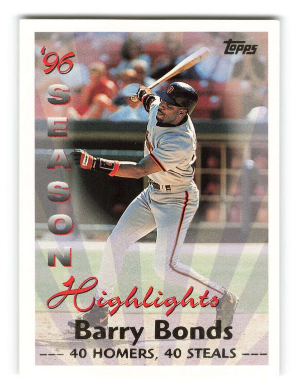 1997 Topps #465 Barry Bonds SH VG  San Francisco Giants 