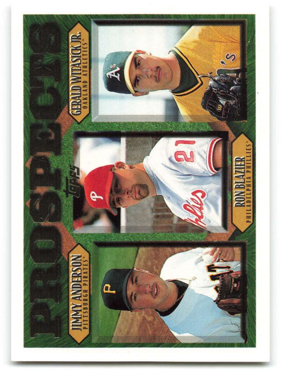 1997 Topps #492 Jimmy Anderson/Ron Blazier/Jay Witasick VG  RC Rookie Pittsburgh Pirates/Philadelphia Phillies/Oakland A