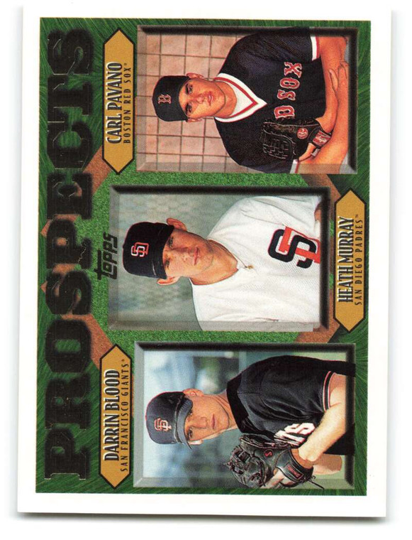 1997 Topps #493 Darrin Blood/Heath Murray/Carl Pavano VG  San Francisco Giants/San Diego Padres/Boston Red Sox 