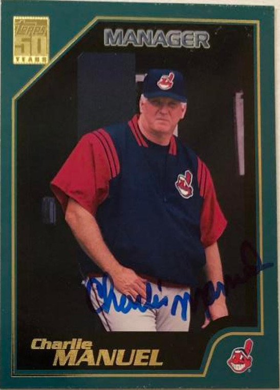 Charlie Manuel Autographed 2001 Topps #329
