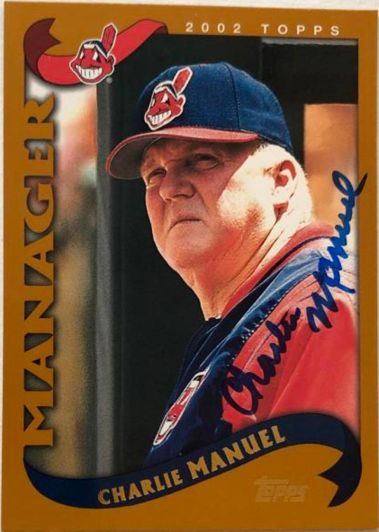 Charlie Manuel Autographed 2002 Topps #301