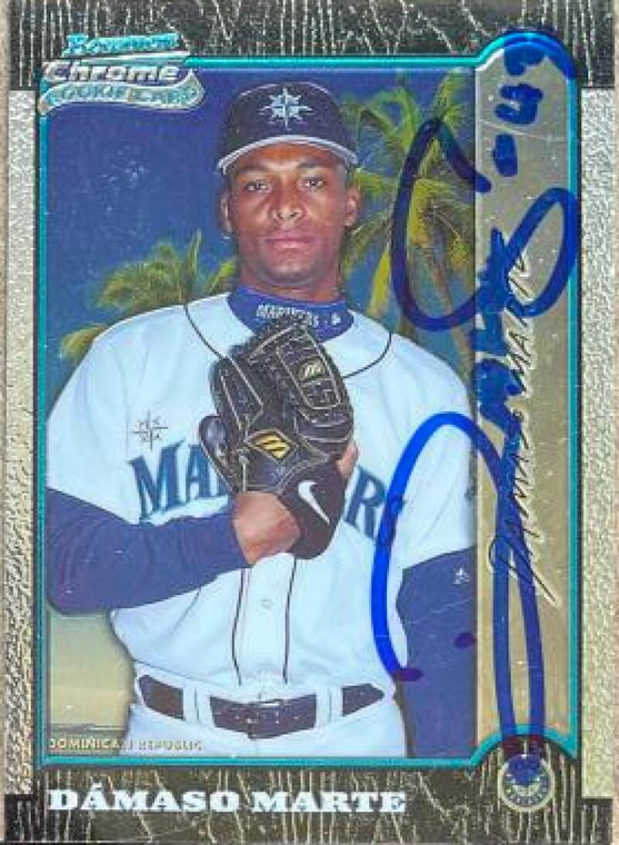 Damaso Marte Autographed 1999 Bowman Chrome International #181