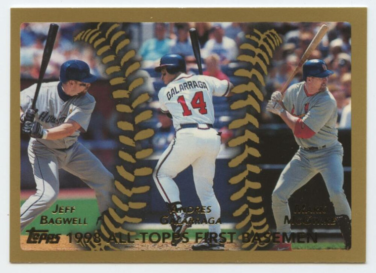1999 Topps #450 Jeff Bagwell/Andres Galarraga/Mark McGwire VG Houston Astros/Atlanta Braves/St. Louis Cardinals 