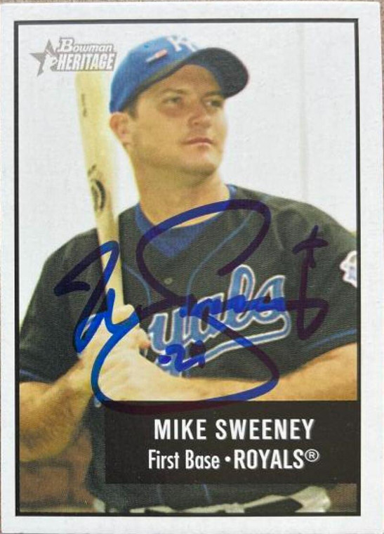 Mike Sweeney Autographed 2003 Bowman Heritage #154