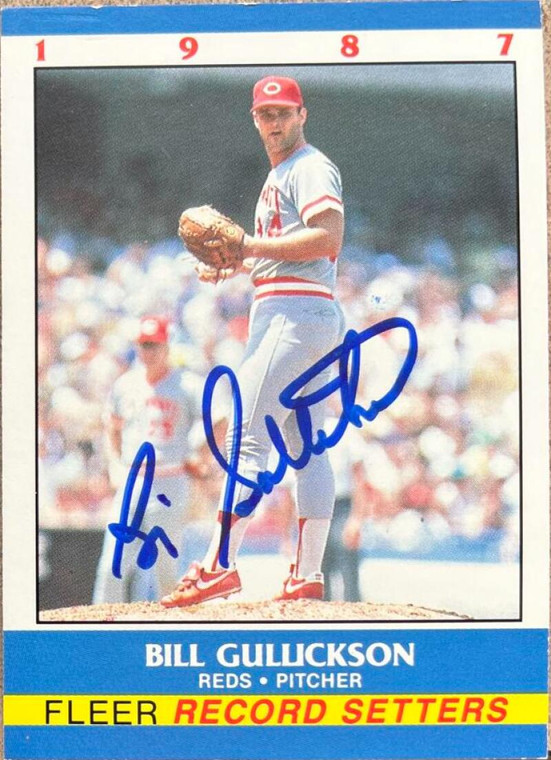 Bill Gullickson Autographed 1987 Fleer Record Setters #14