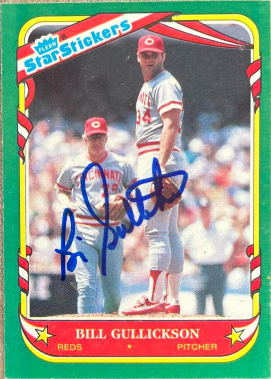 Bill Gullickson Autographed 1987 Fleer Star Stickers #51