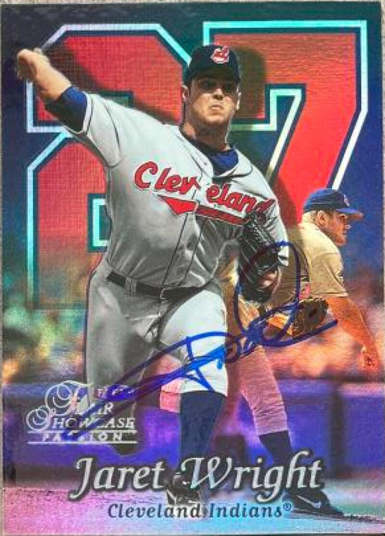 Jaret Wright Autographed 1999 Flair Showcase Row 2 (Passion) #46