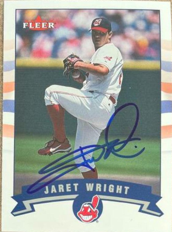 Jaret Wright Autographed 2002 Fleer #403