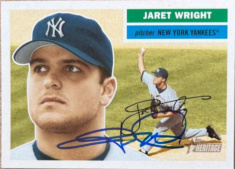 Jaret Wright Autographed 2005 Topps Heritage #325