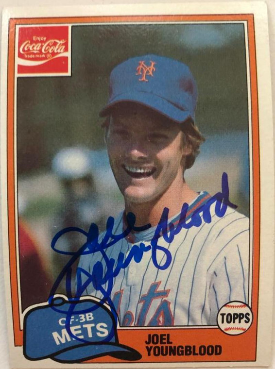 Joel Youngblood Autographed 1981 Topps Coca-Cola New York Mets #11