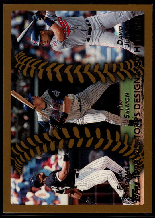 1999 Topps #456 Frank Thomas/Tim Salmon/David Justice VG Chicago White Sox/Anaheim Angels/Cleveland Indians 