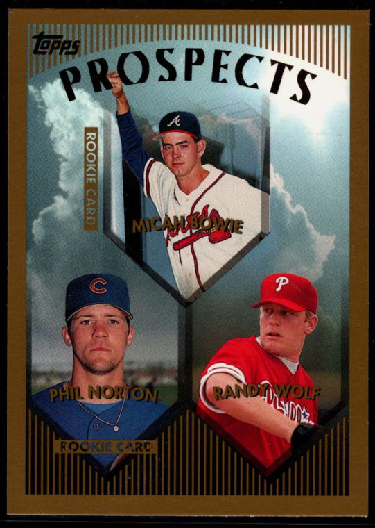 1999 Topps #428 Micah Bowie/Phil Norton/Randy Wolf VG RC Rookie Atlanta Braves/Chicago Cubs/Philadelphia Phillies 