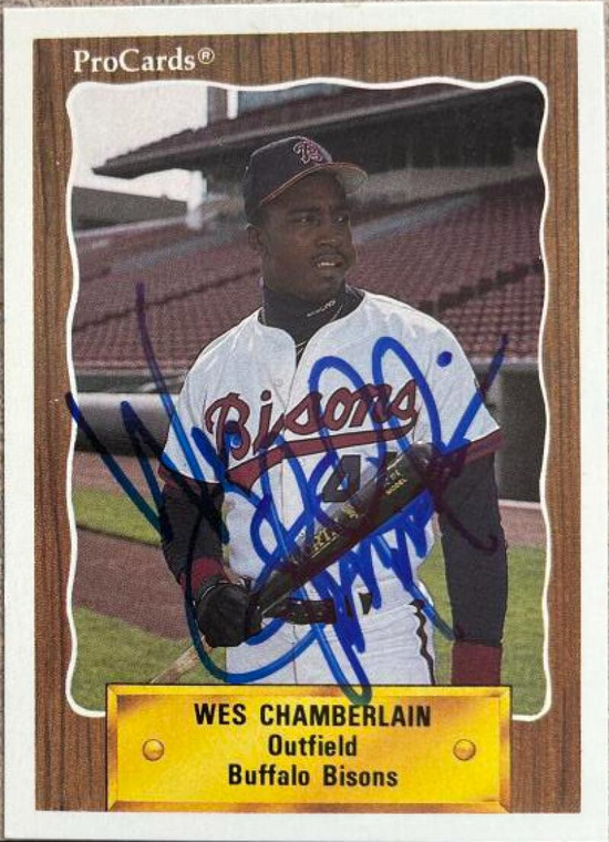 Wes Chamberlain Autographed 1990 ProCards #386