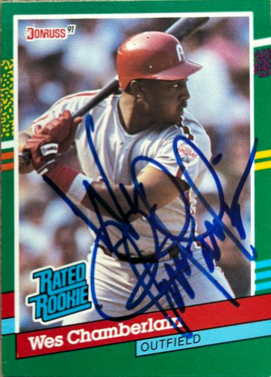 Wes Chamberlain Autographed 1991 Donruss #423