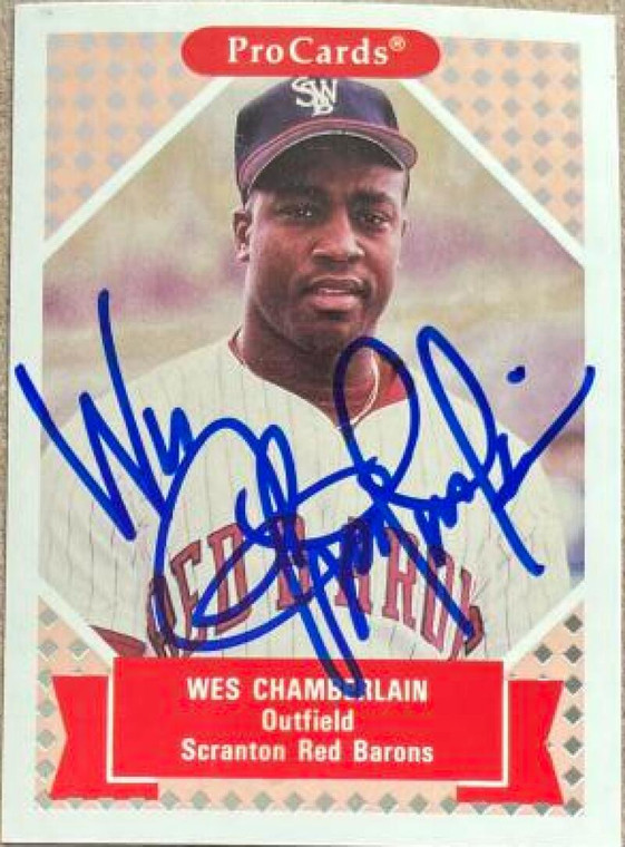 Wes Chamberlain Autographed 1991-92 ProCards Tomorrow's Heroes #295 