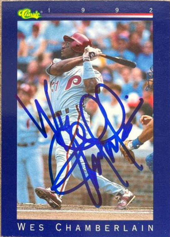 Wes Chamberlain Autographed 1992 Classic #63