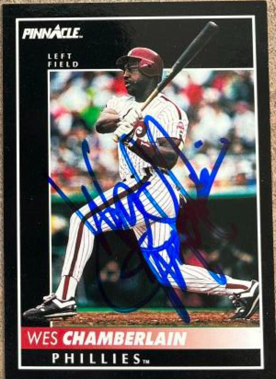 Wes Chamberlain Autographed 1992 Pinnacle #36