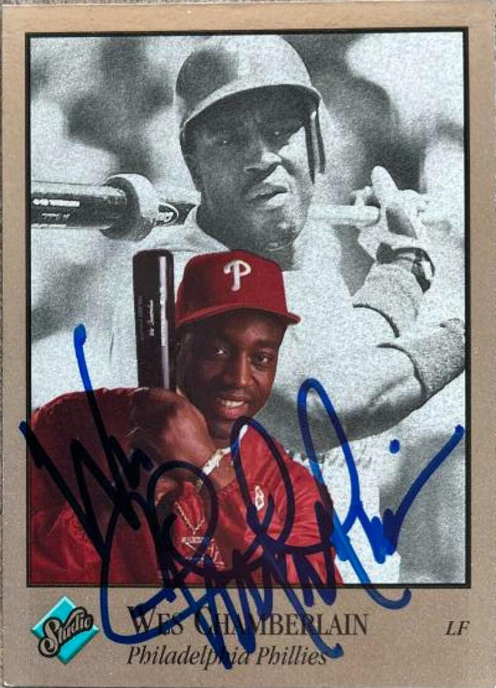 Wes Chamberlain Autographed 1992 Studio #72