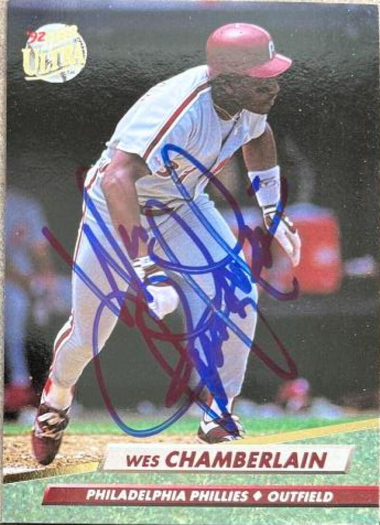 Wes Chamberlain Autographed 1992 Fleer Ultra #239