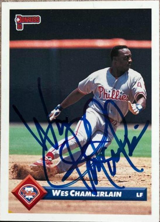 Wes Chamberlain Autographed 1993 Donruss #304