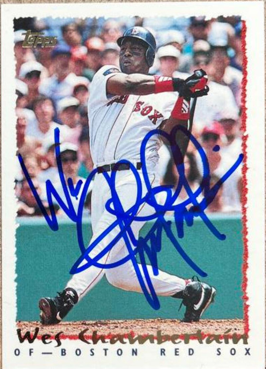 Wes Chamberlain Autographed 1995 Topps #606