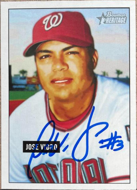 Jose Vidro Autographed 2005 Bowman Heritage #41