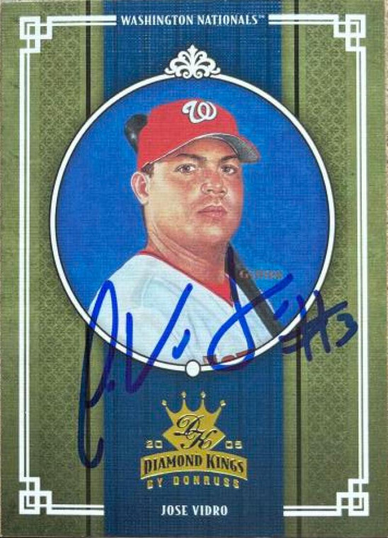 Jose Vidro Autographed 2005 Donruss Diamond Kings #412