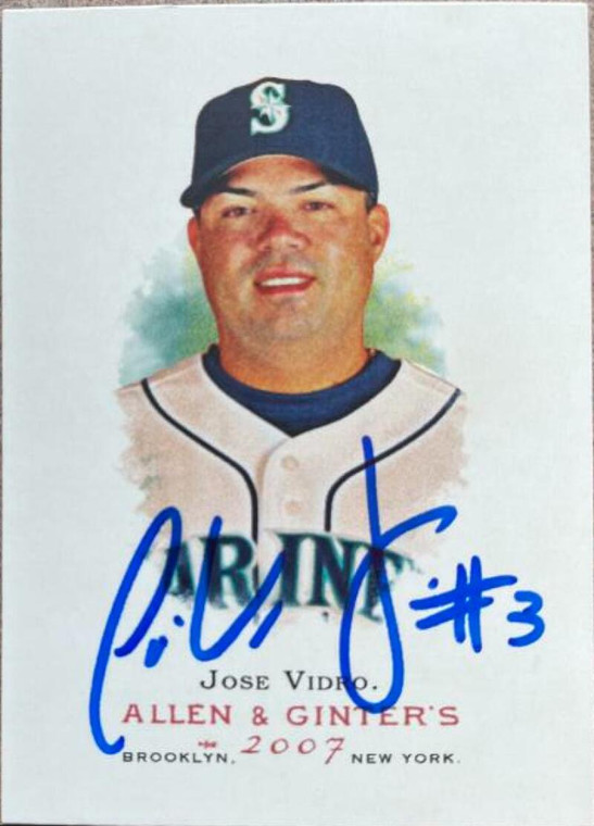 Jose Vidro Autographed 2007 Topps Allen & Ginter #145